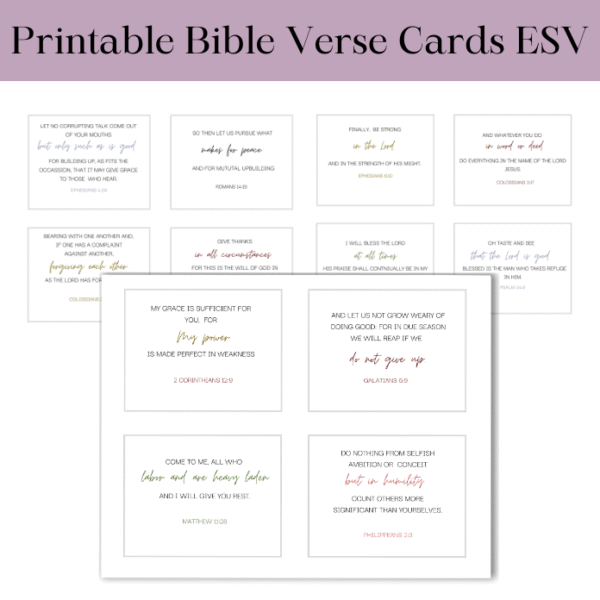 Printable Bible Verse Cards ESV Printable Bible Verse Cards ESV