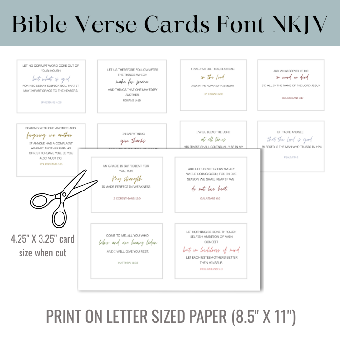 Bible Verse Cards NKJV Font Only - Image 2