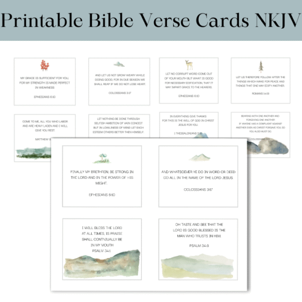Printable Bible Verse Cards NKJV Printable Scripture Cards NKJV Printable Bible Verse Cards NKJV Printable Scripture Cards NKJV
