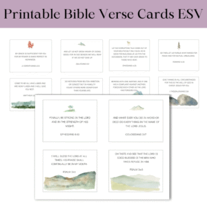 Printable Printable Bible Cards ESV Scripture Cards