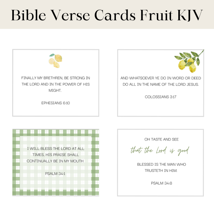 Printable Bible Verse Cards KJV Fruit - Image 3