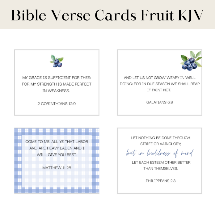 Printable Bible Verse Cards KJV Fruit - Image 4