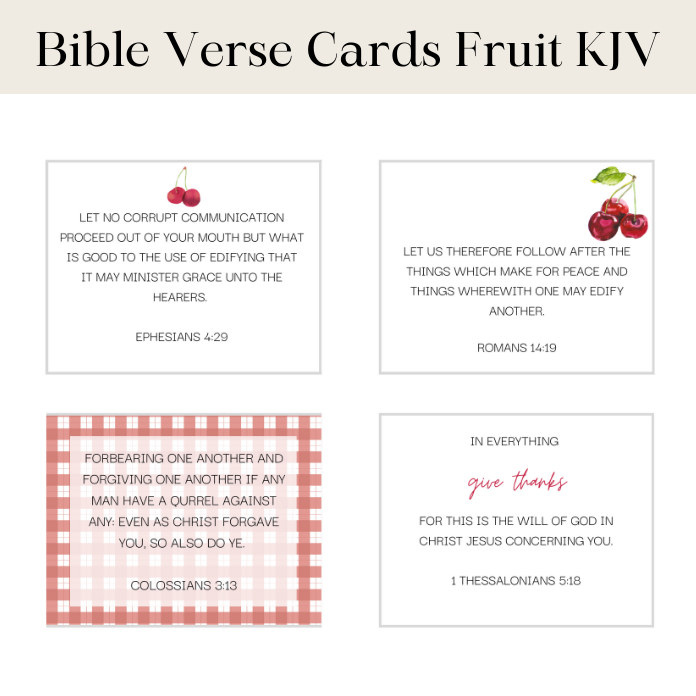 Printable Bible Verse Cards KJV Fruit - Image 5