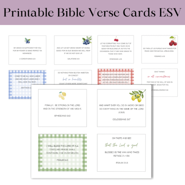 Printable Scripture Cards ESV Fruit Bible Cards Printable Scripture Cards ESV Fruit Bible Cards
