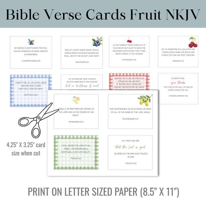 Bible Verse Cards NKJV Fruit - Image 2