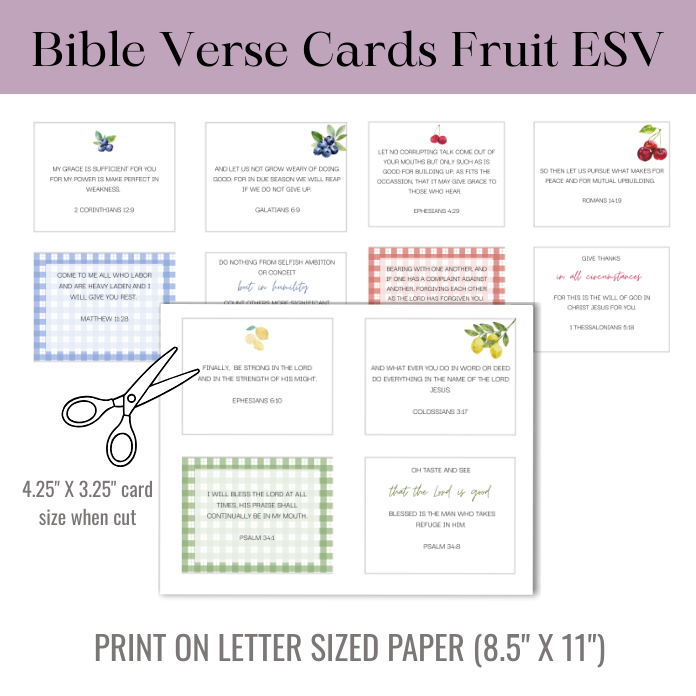 Printable Bible Verse Cards ESV Fruit - Image 2