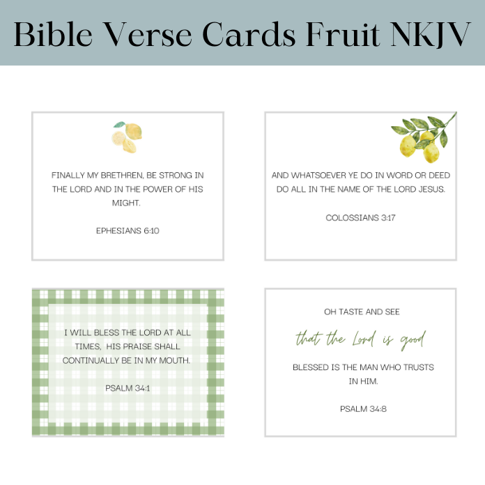 Bible Verse Cards NKJV Fruit - Image 3