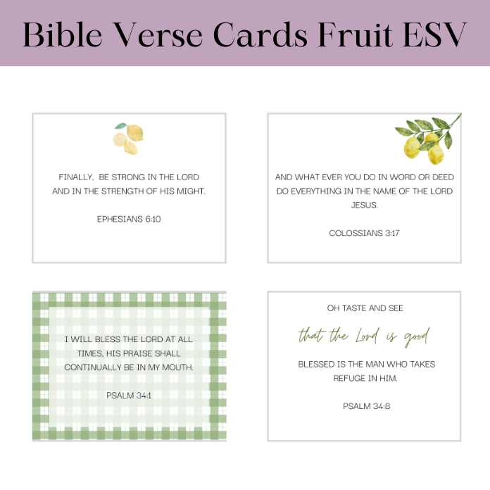 Printable Bible Verse Cards ESV Fruit - Image 3