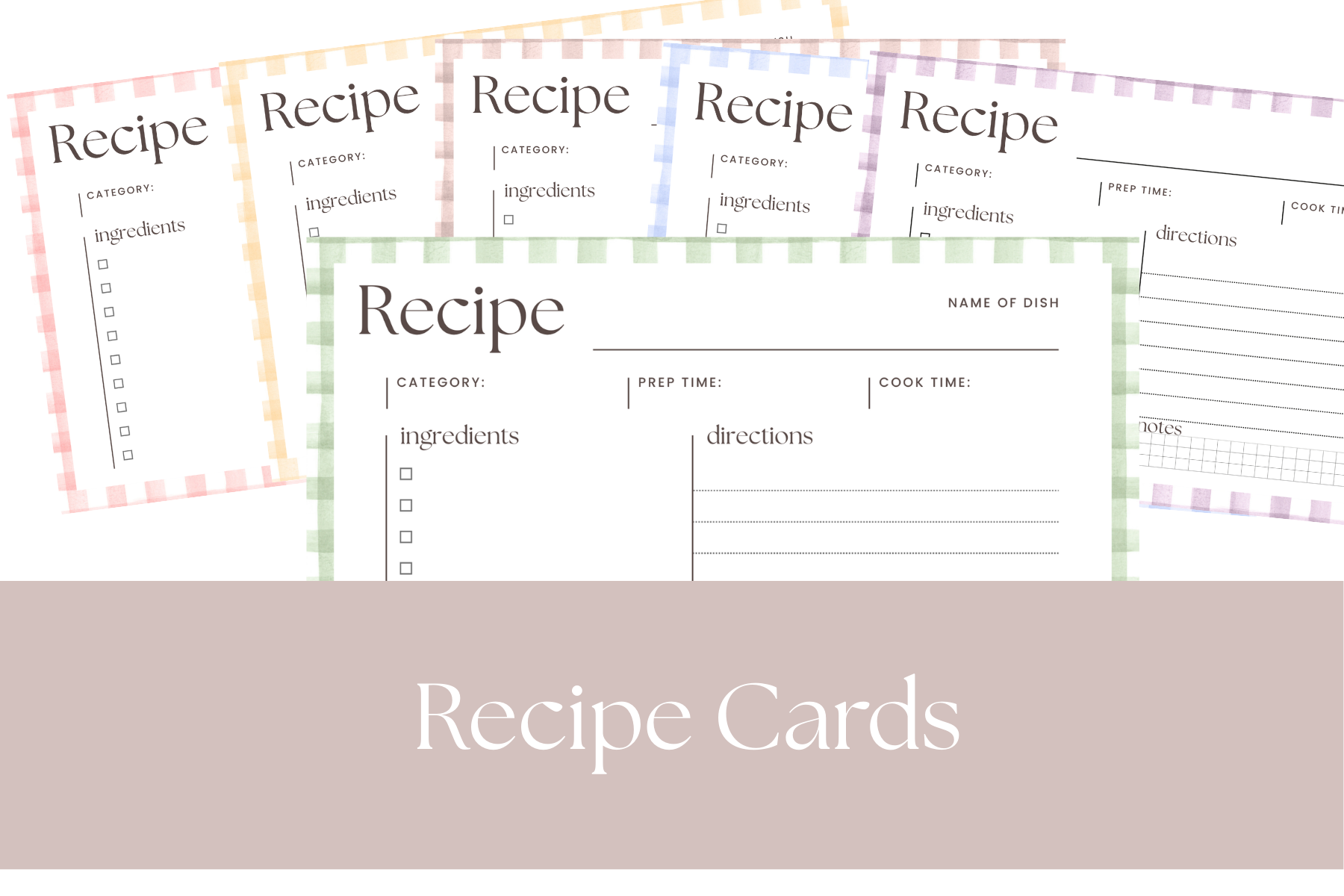 Free Printable Recipe Cards